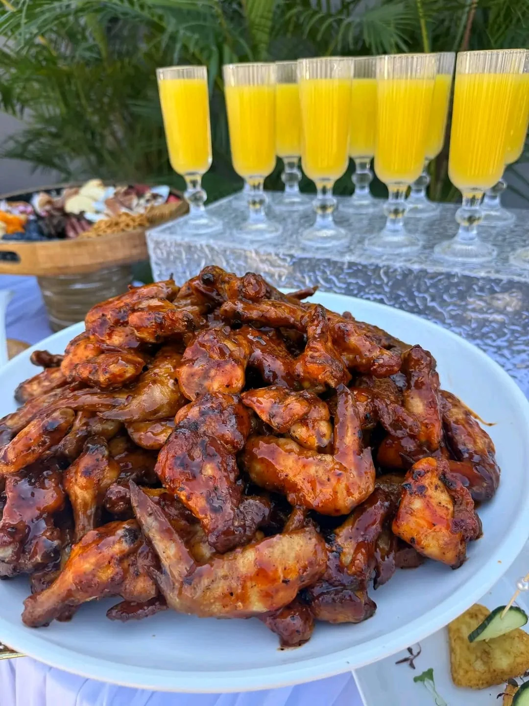 Grilled meat platter prepared for a catering order